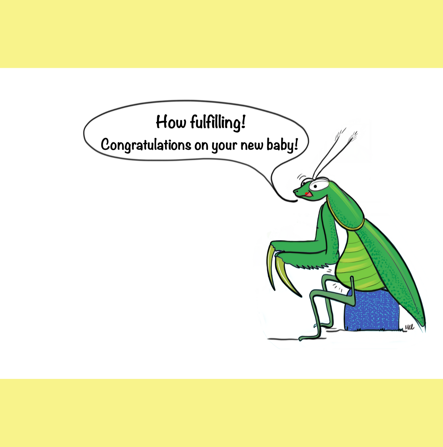 Mantis Baby Shower Greeting Card