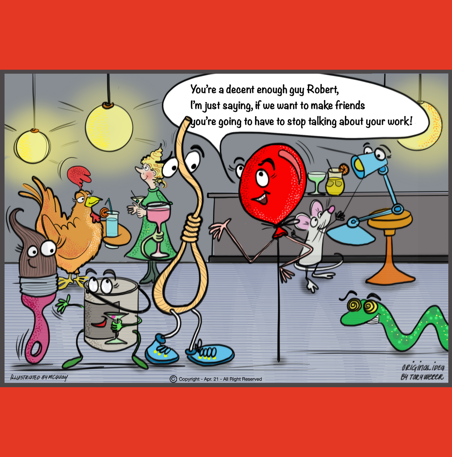 Stop Talking About Your Work Greeting Card