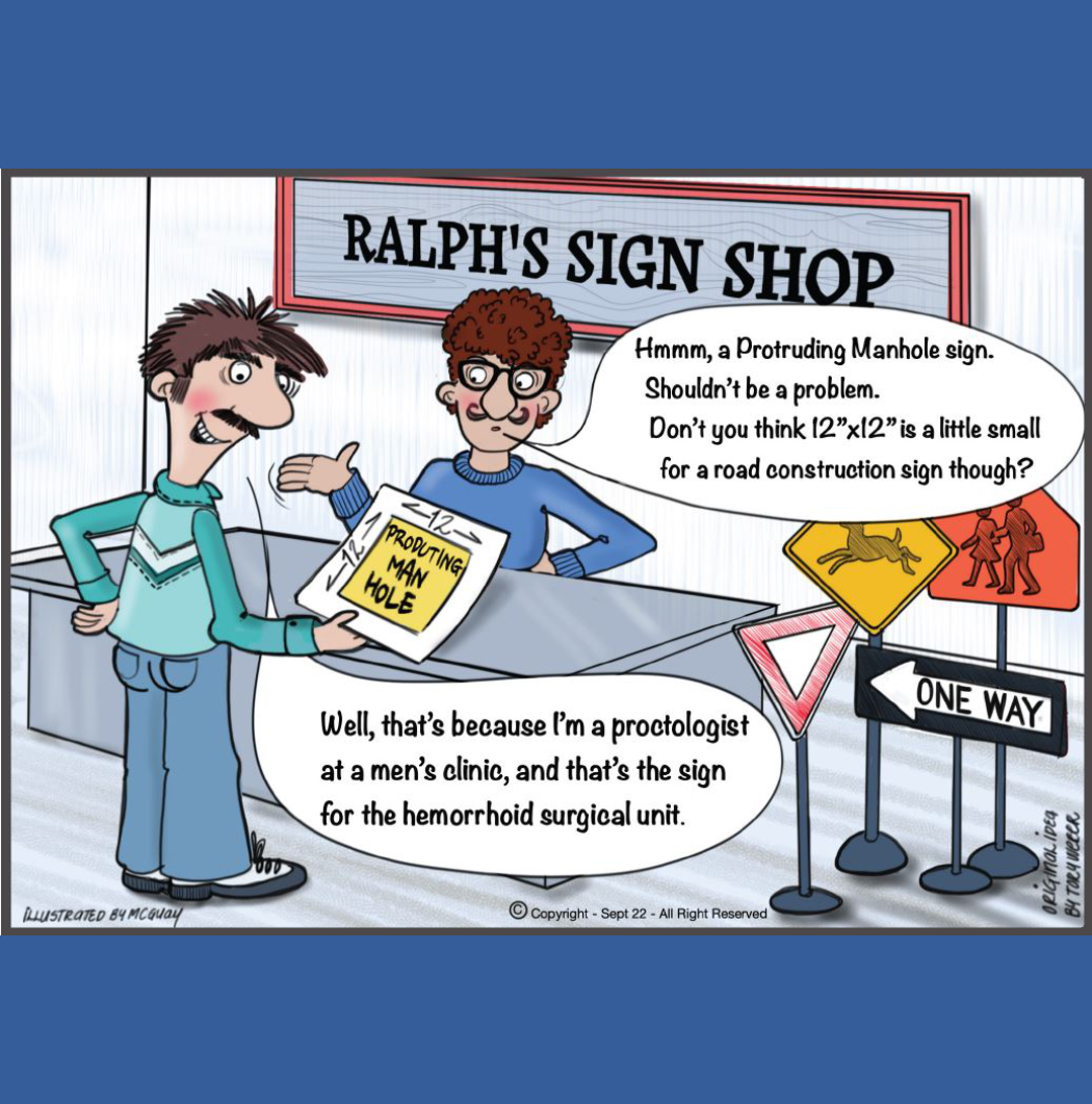 Protruding Manholes Greeting Card