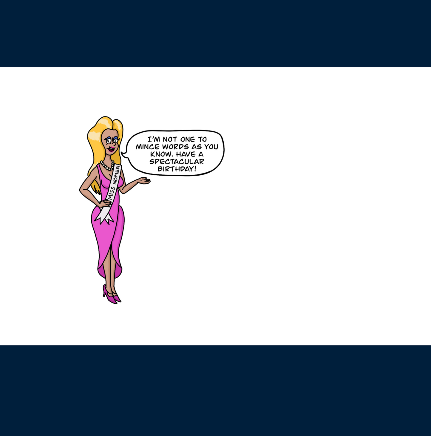 Miss Nomer Greeting Card