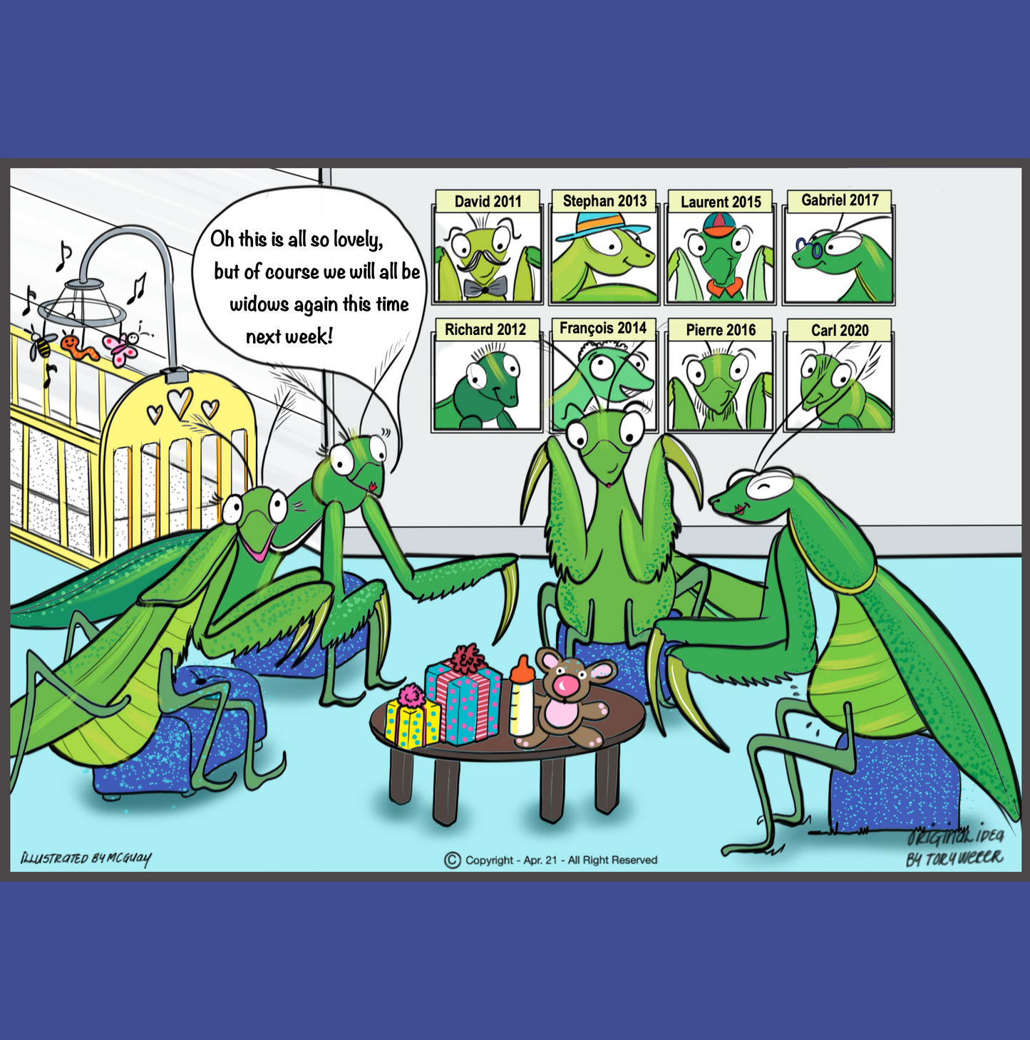 Mantis Baby Shower Greeting Card