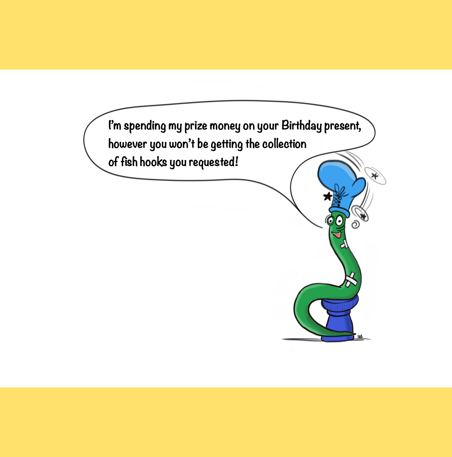 No Fish Hooks Greeting Card
