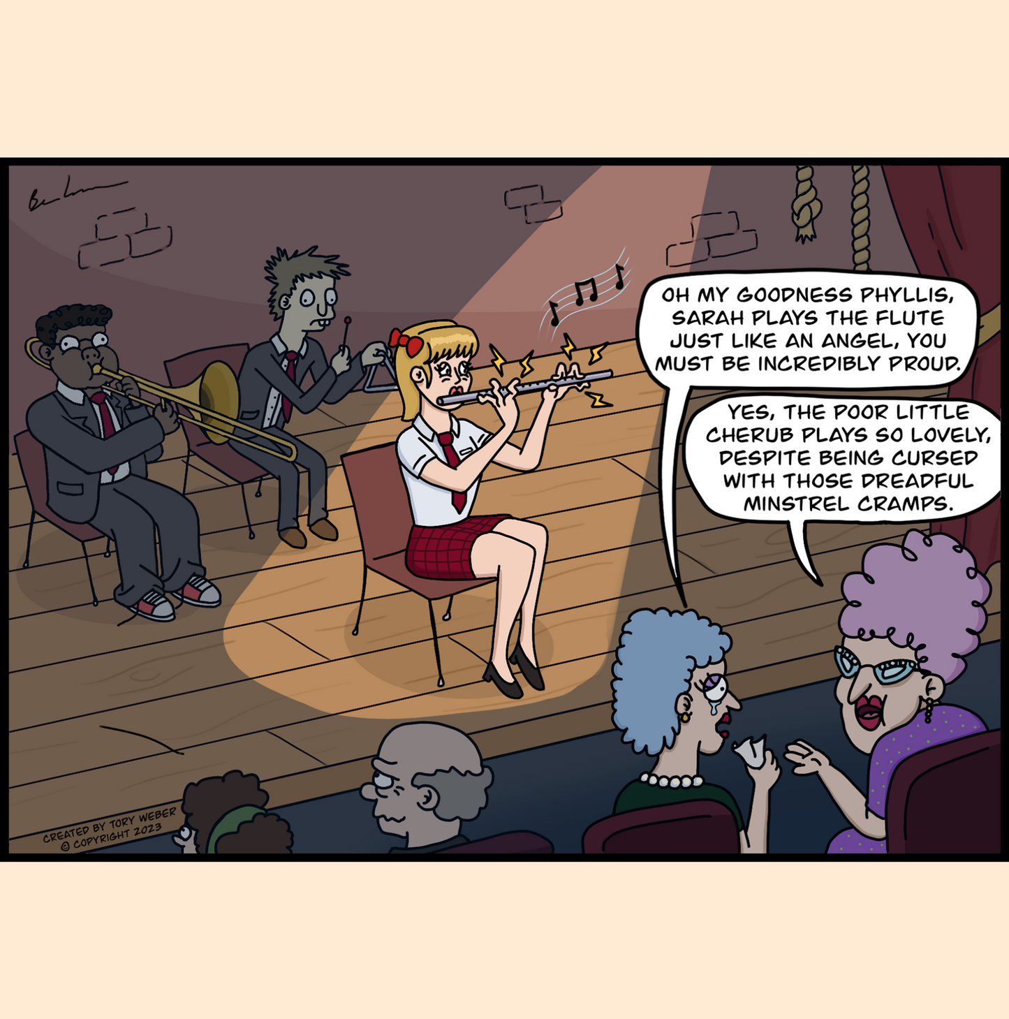 Minstrel Cramps Greeting Card