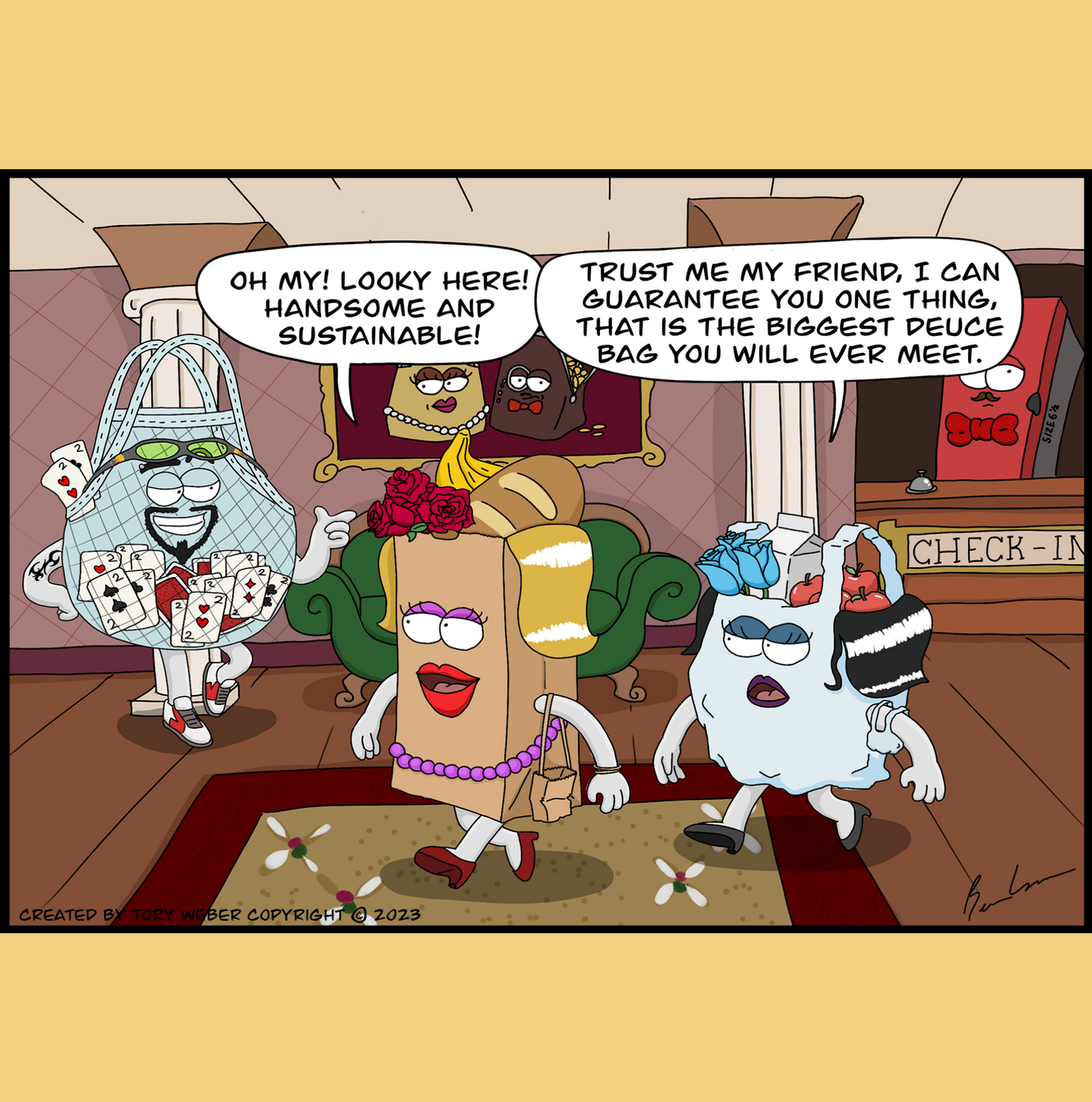Deuce Bag Greeting Card